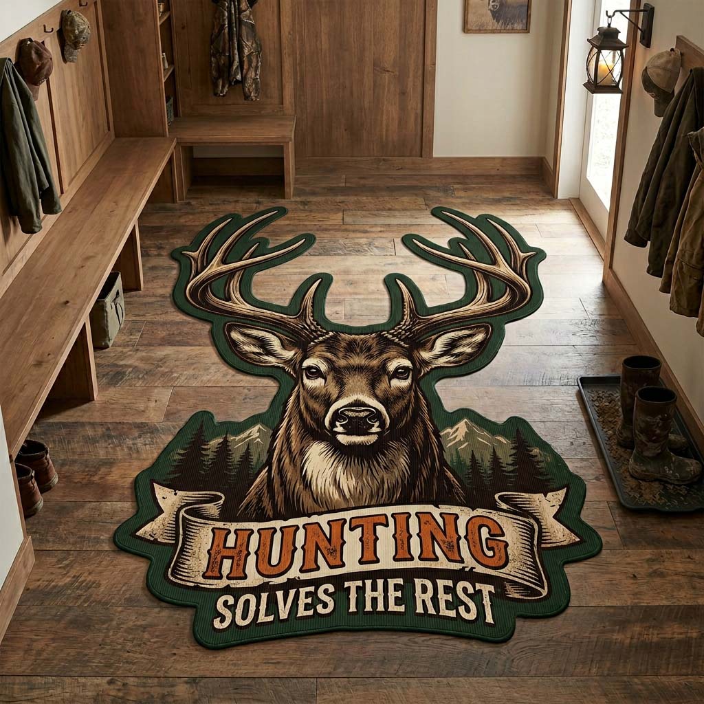 Emerald Antler Custom Shape Area Rug NCU0HH1989 – Golden Vale